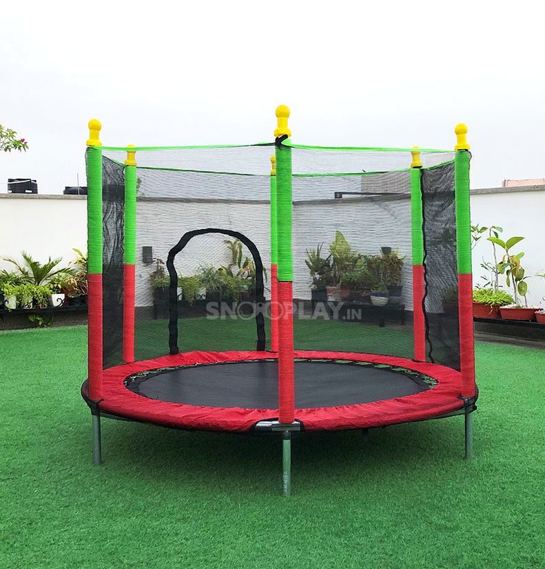 Children's trampoline with safety net – Jumpie KidsTramp