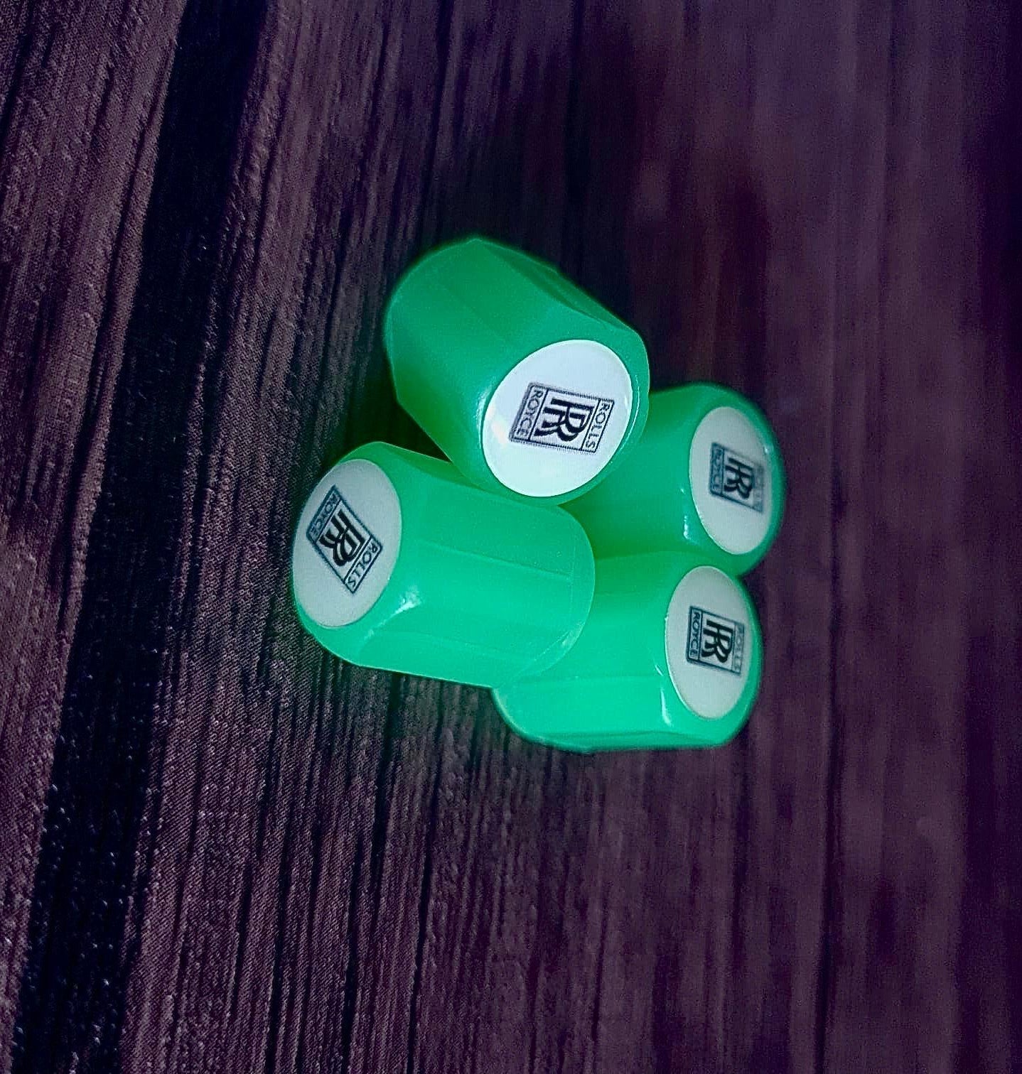 Set of 4 Glow-in-the-Dark Valve Caps with Logo – LuxaGlow