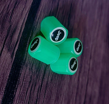 Set of 4 Glow-in-the-Dark Valve Caps with Logo – LuxaGlow