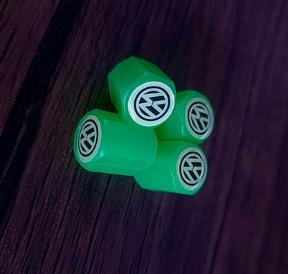 Set of 4 Glow-in-the-Dark Valve Caps with Logo – LuxaGlow