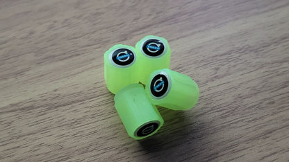 Set of 4 Glow-in-the-Dark Valve Caps with Logo – LuxaGlow