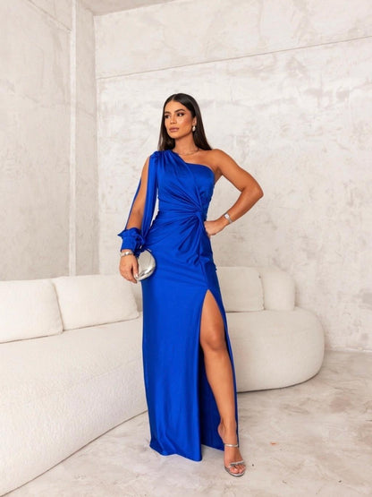 One-Shoulder Evening Dress for a Refined Look - Ravina