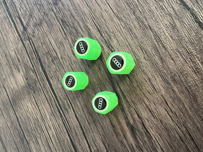 Set of 4 Glow-in-the-Dark Valve Caps with Logo – LuxaGlow