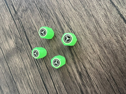 Set of 4 Glow-in-the-Dark Valve Caps with Logo – LuxaGlow