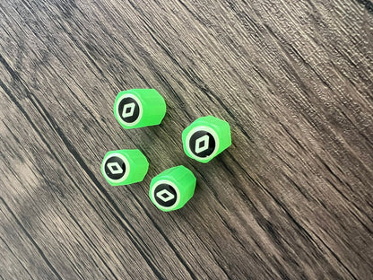 Set of 4 Glow-in-the-Dark Valve Caps with Logo – LuxaGlow