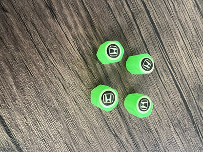 Set of 4 Glow-in-the-Dark Valve Caps with Logo – LuxaGlow