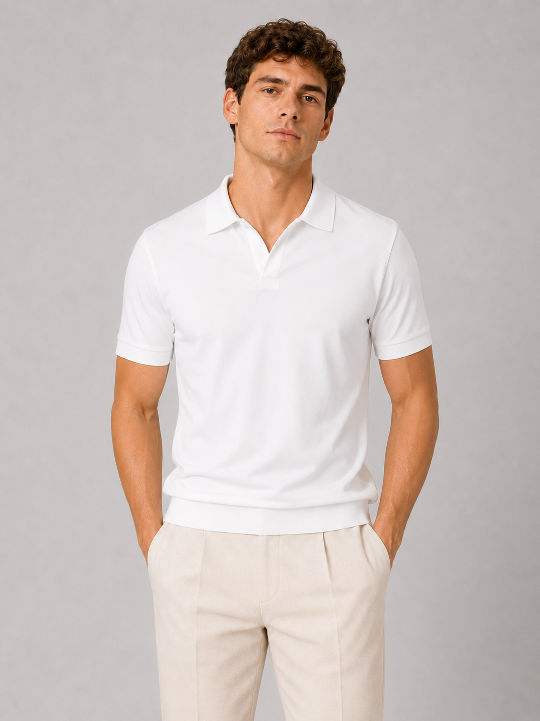 Men's Silky Touch Polo Shirt - Breathable Soft Solid Summer Top 1