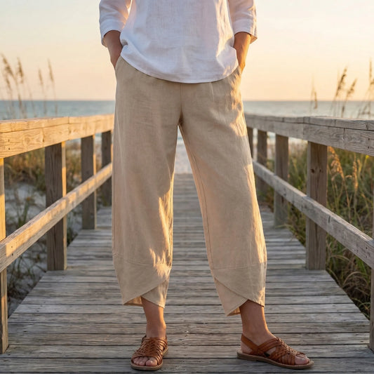 Wide-Leg Relaxed Fit Trousers - Sheryl