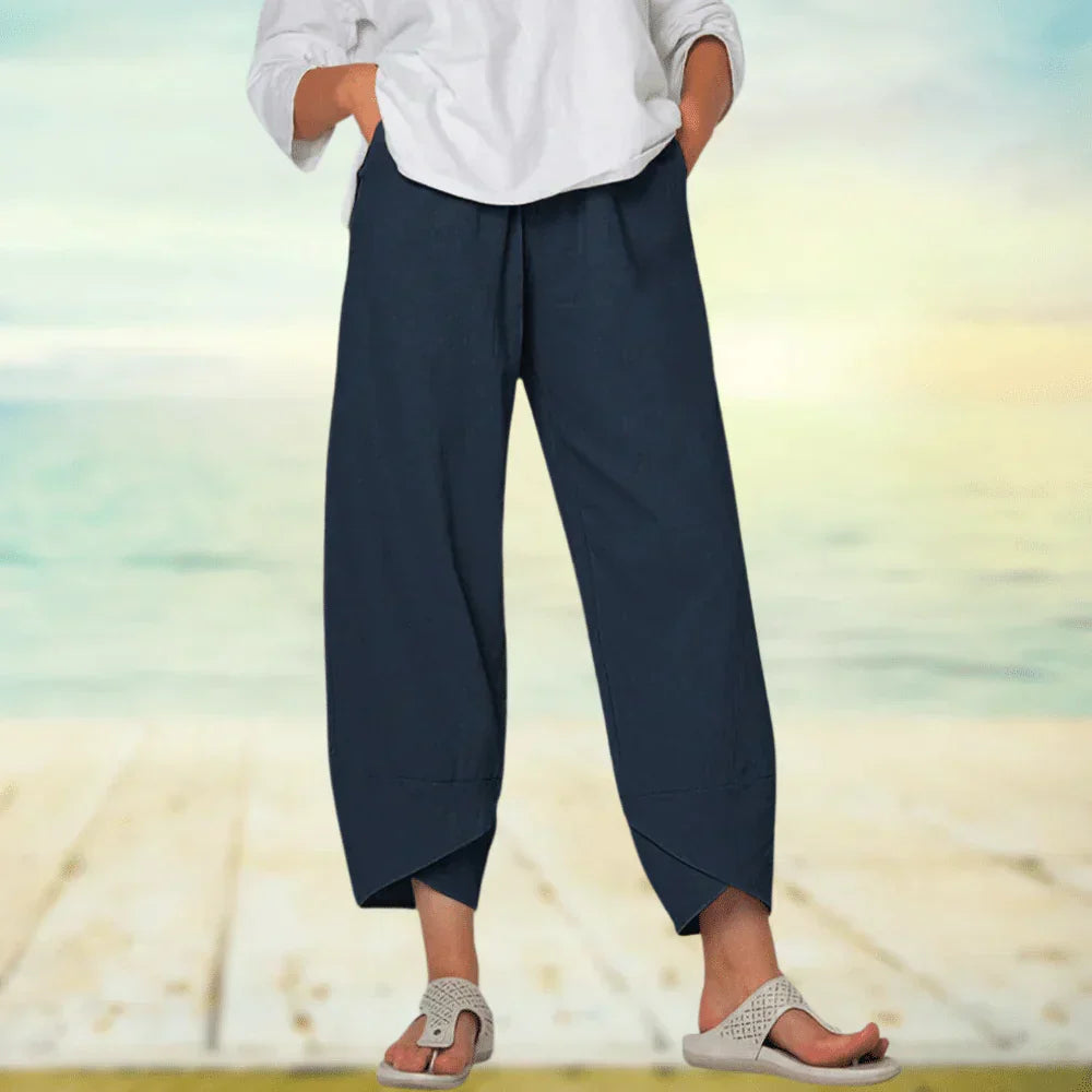 Wide-Leg Relaxed Fit Trousers - Sheryl