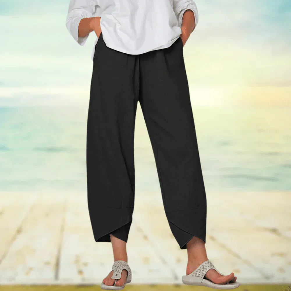 Wide-Leg Relaxed Fit Trousers - Sheryl