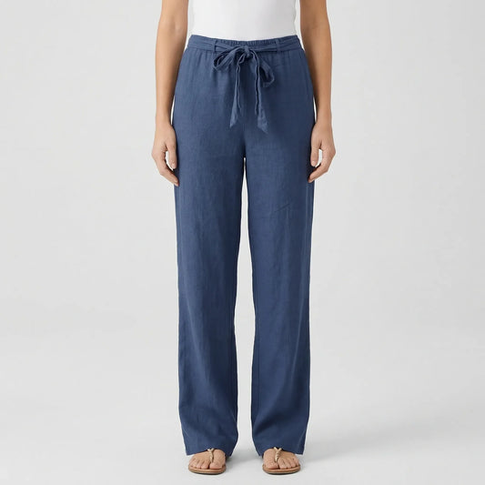 Wide-Leg Tie-Waist Women's Trousers - Laverne