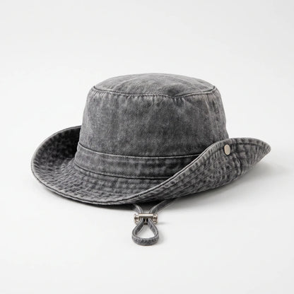 Wide Brim Denim Hat - Peaknox