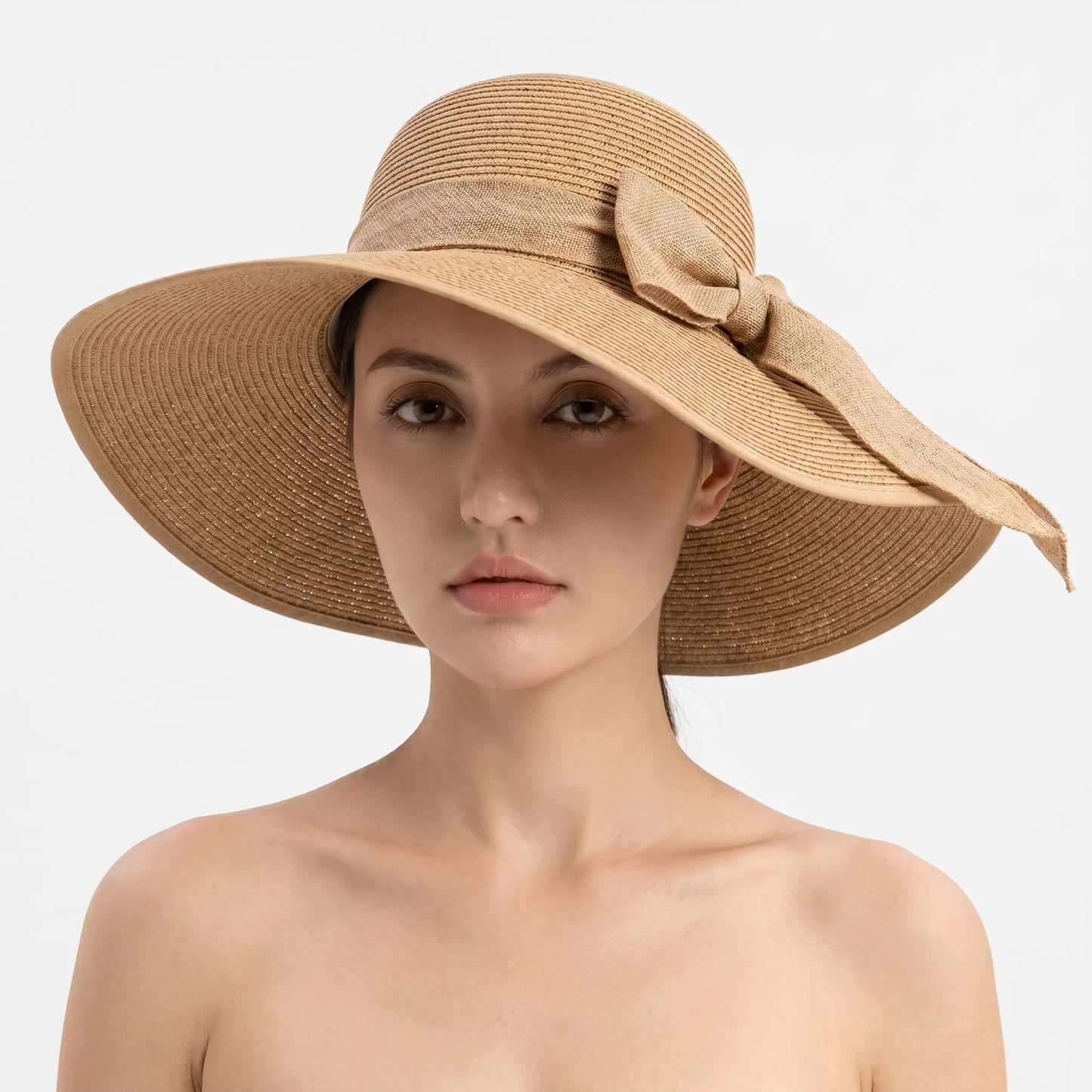 Wide Brim Woven Sun Hat - Coastlyn