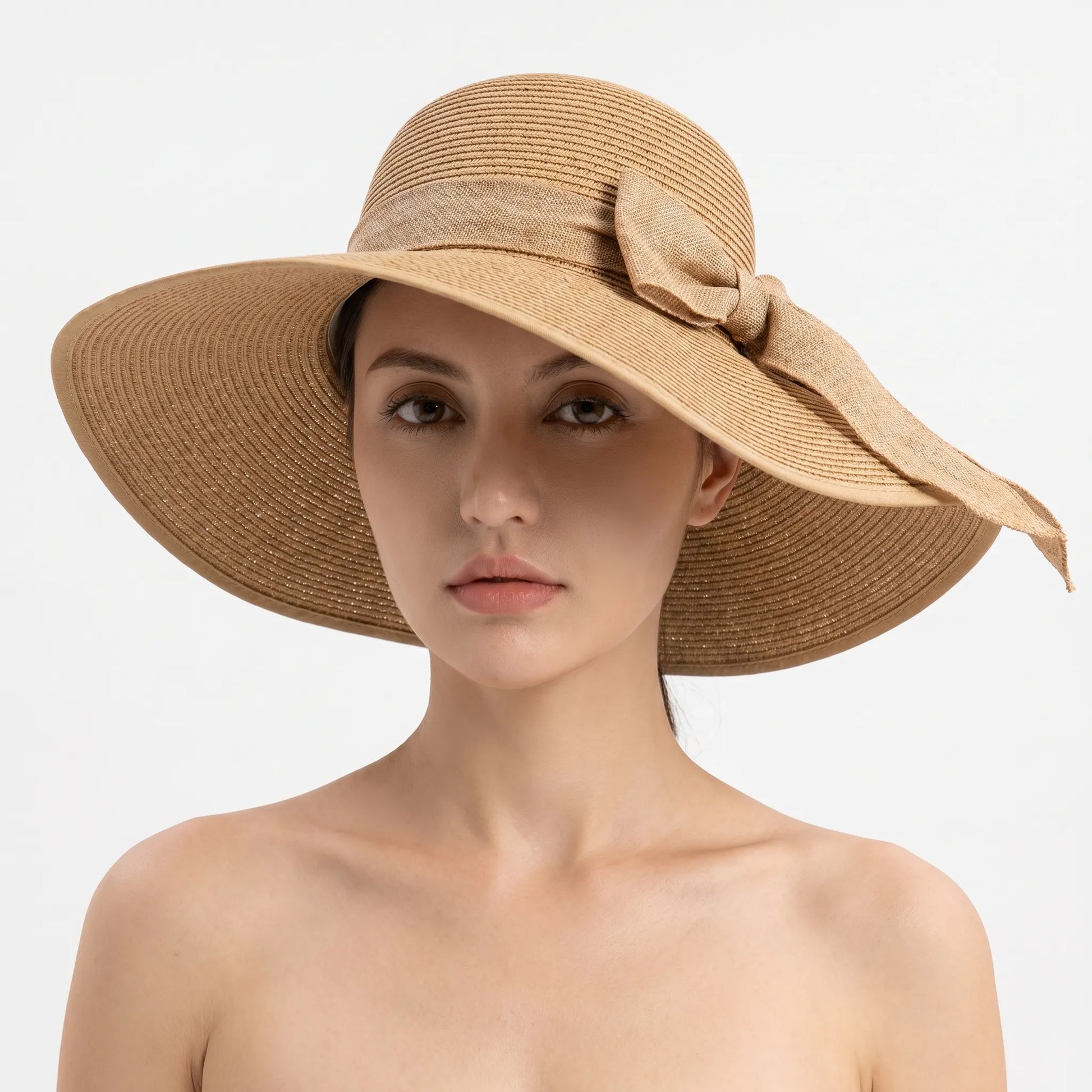 Wide Brim Woven Sun Hat - Coastlyn