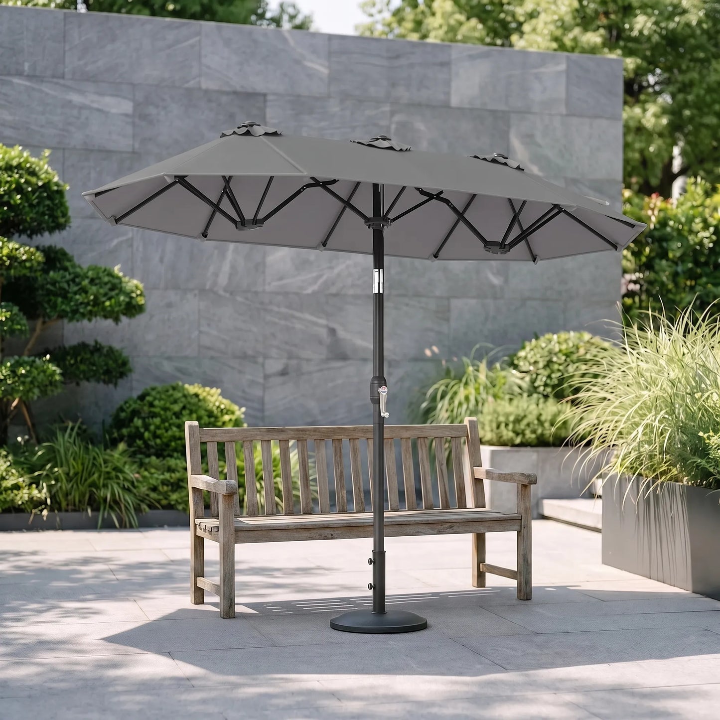 Wide Double-Sided Patio Umbrella - Vianora