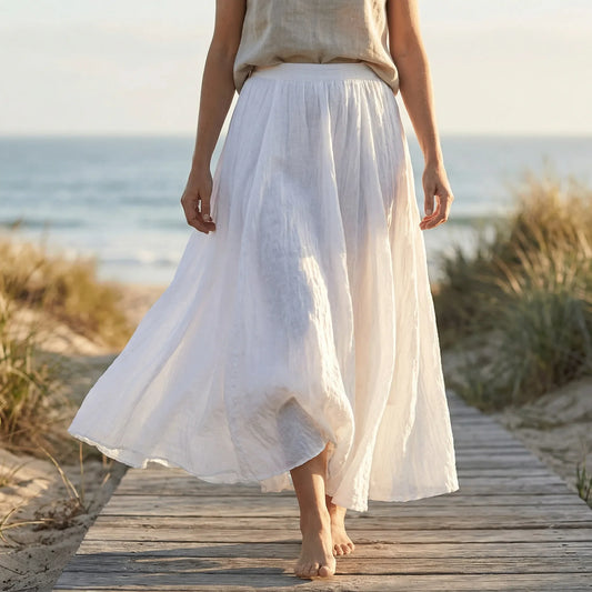 Wide Hem Maxi Skirt - Leticia