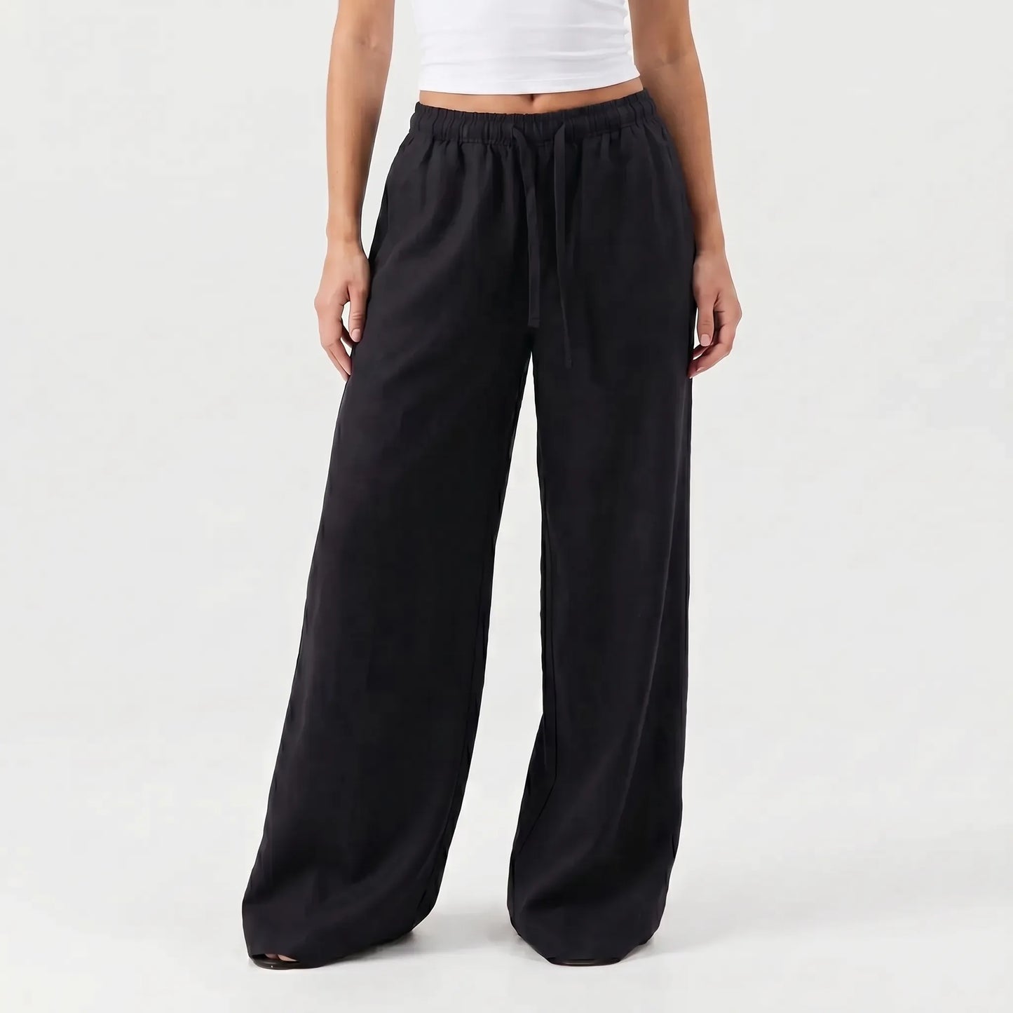 Wide Leg Casual Trousers -  Josephine