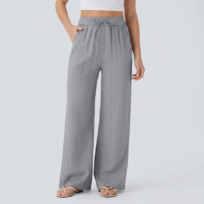 Wide Leg Casual Trousers - Peggy