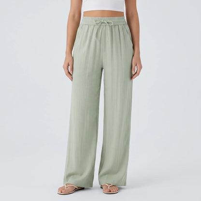 Wide Leg Casual Trousers - Peggy