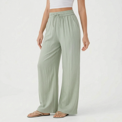 Wide Leg Casual Trousers - Peggy