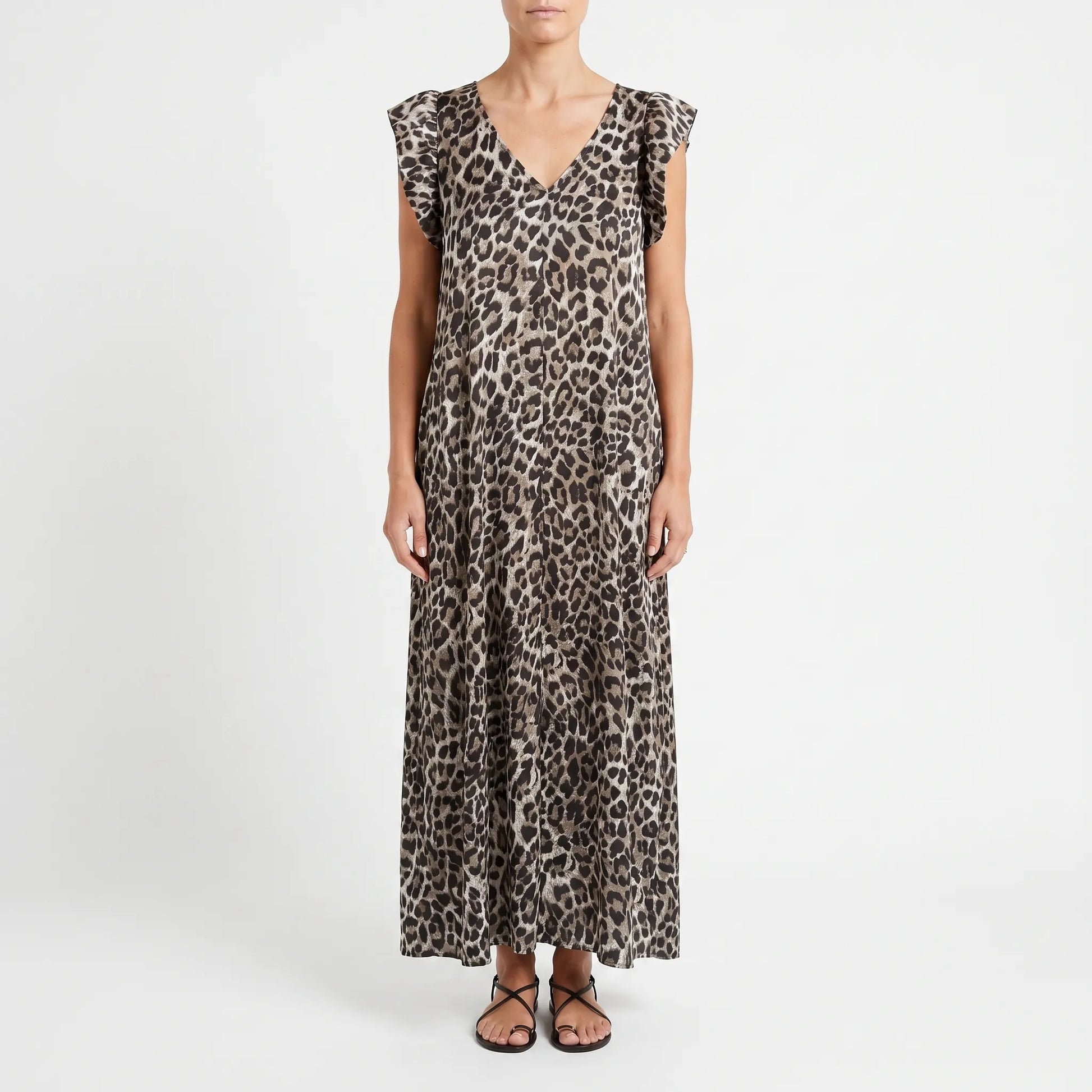 Wide Leg Leopard Print Jumpsuit - Sabrina