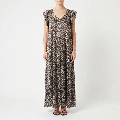 Wide Leg Leopard Print Jumpsuit - Sabrina