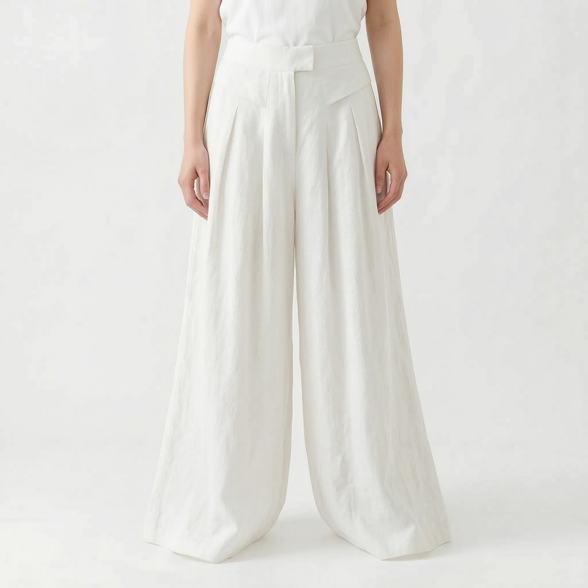 Wide Leg Summer Trousers -  Freda