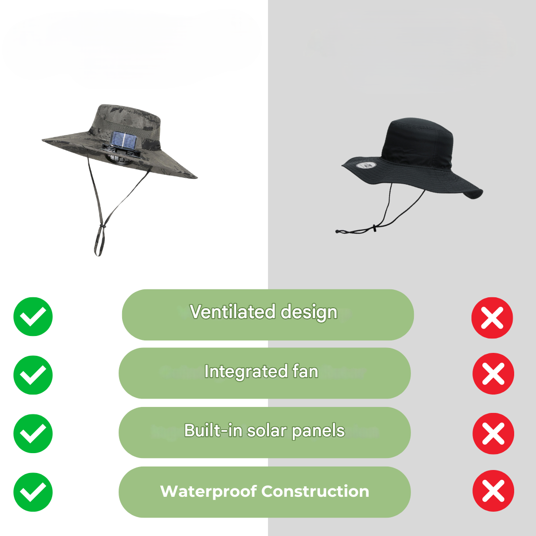 Outdoor sun hat with built-in fan – Sunbreeze