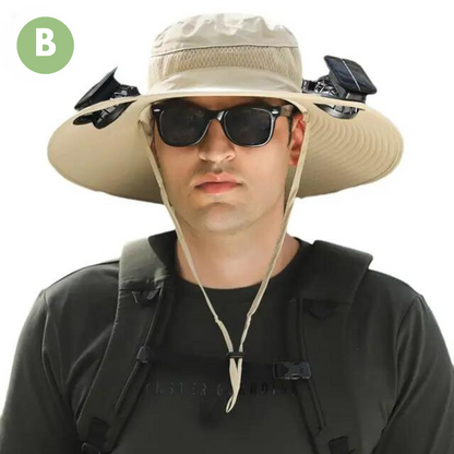 Outdoor sun hat with built-in fan – Sunbreeze