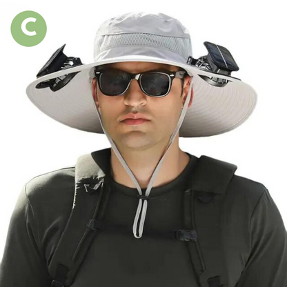 Outdoor sun hat with built-in fan – Sunbreeze