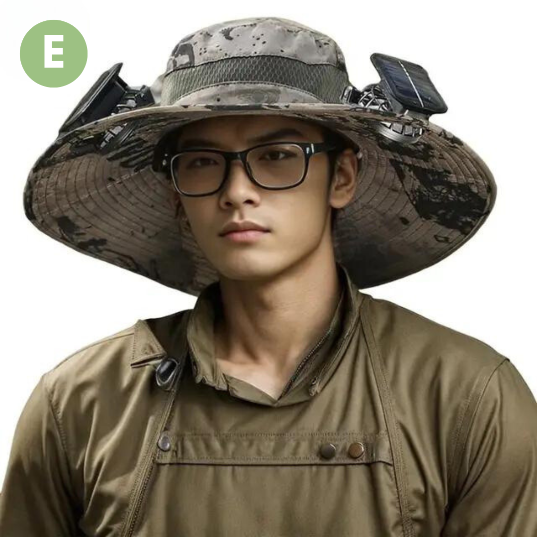 Outdoor sun hat with built-in fan – Sunbreeze