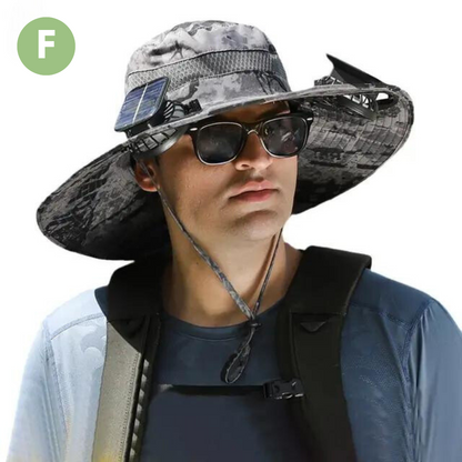 Outdoor sun hat with built-in fan – Sunbreeze
