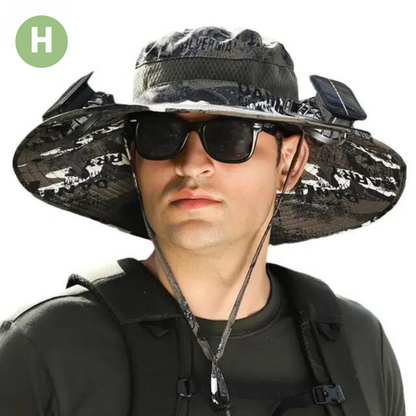 Outdoor sun hat with built-in fan – Sunbreeze
