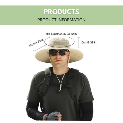Outdoor sun hat with integrated solar fan – CoolBreeze Solar