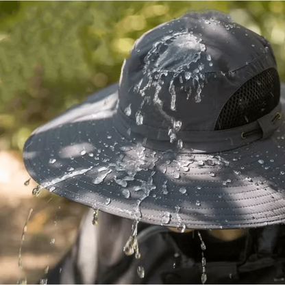 Outdoor sun hat with integrated solar fan – CoolBreeze Solar