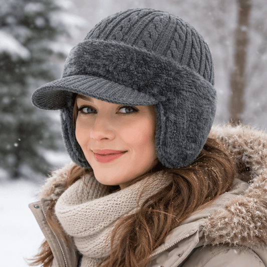 Winter Trapper Hat With Built-In Ear Protection - Mildred