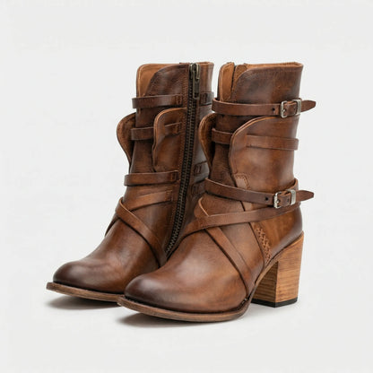 Women's Heeled Ankle Boots - Lenia