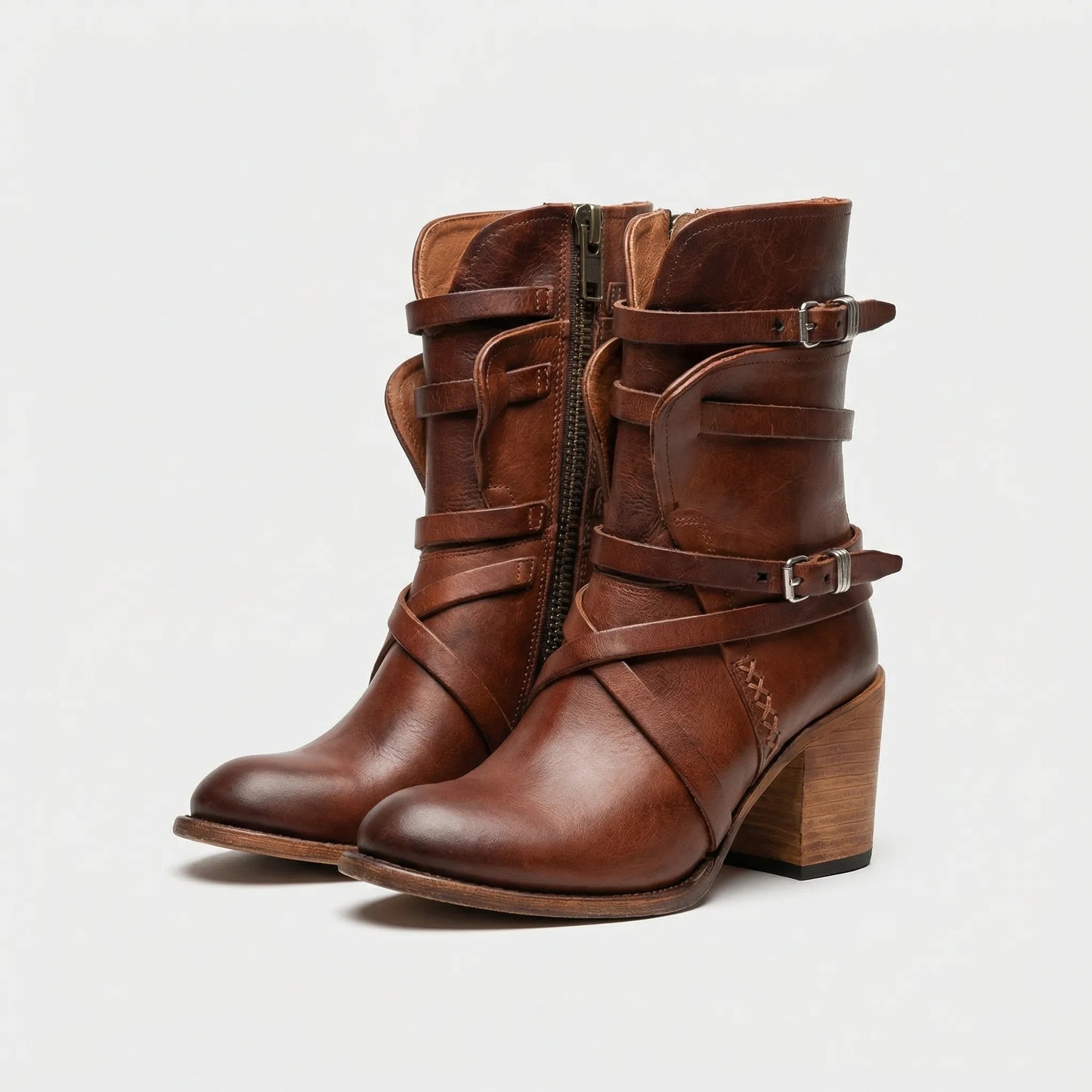 Women's Heeled Ankle Boots - Lenia