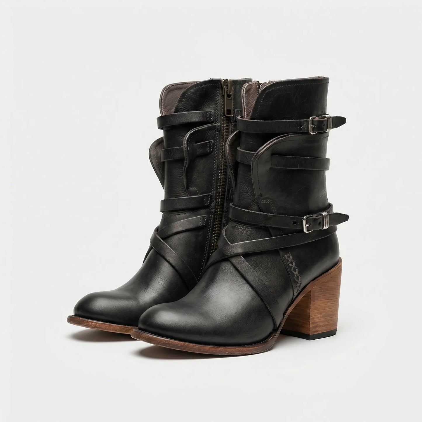 Women's Heeled Ankle Boots - Lenia