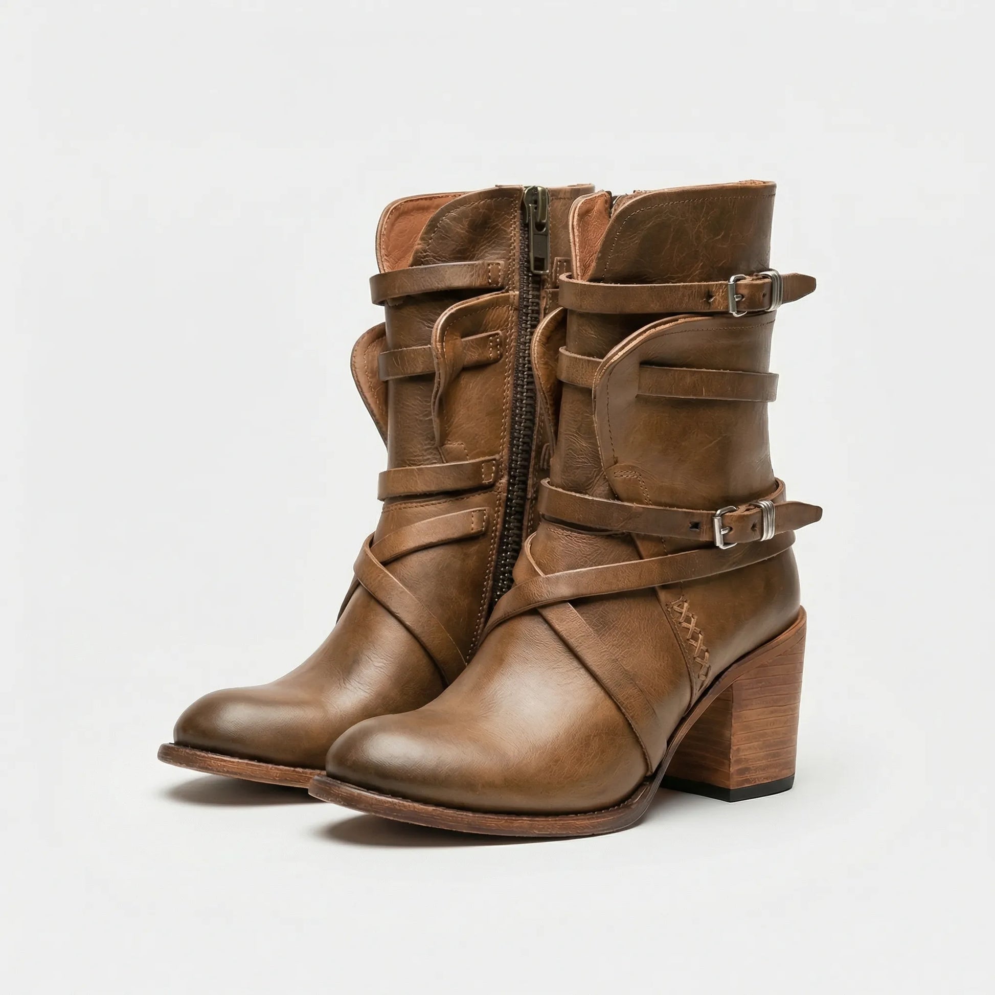 Women's Heeled Ankle Boots - Lenia