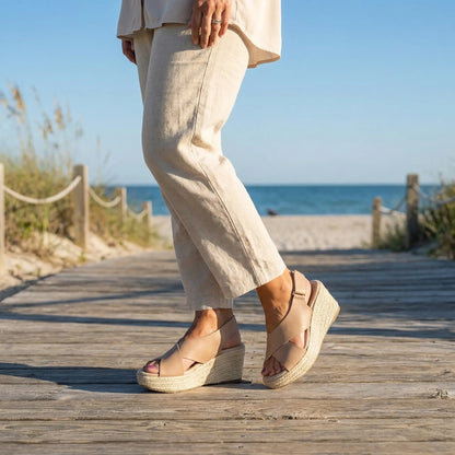 Womens Espadrille Wedges Shoes - Darleen