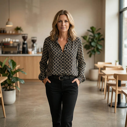 Womens Long Sleeve Blouse - Marla