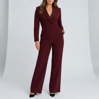 Womens Long Sleeve Jumpsuit With A Tailored Cut - Frederike