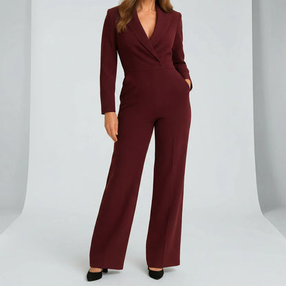 Womens Long Sleeve Jumpsuit With A Tailored Cut - Frederike