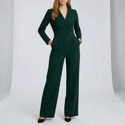 Womens Long Sleeve Jumpsuit With A Tailored Cut - Frederike