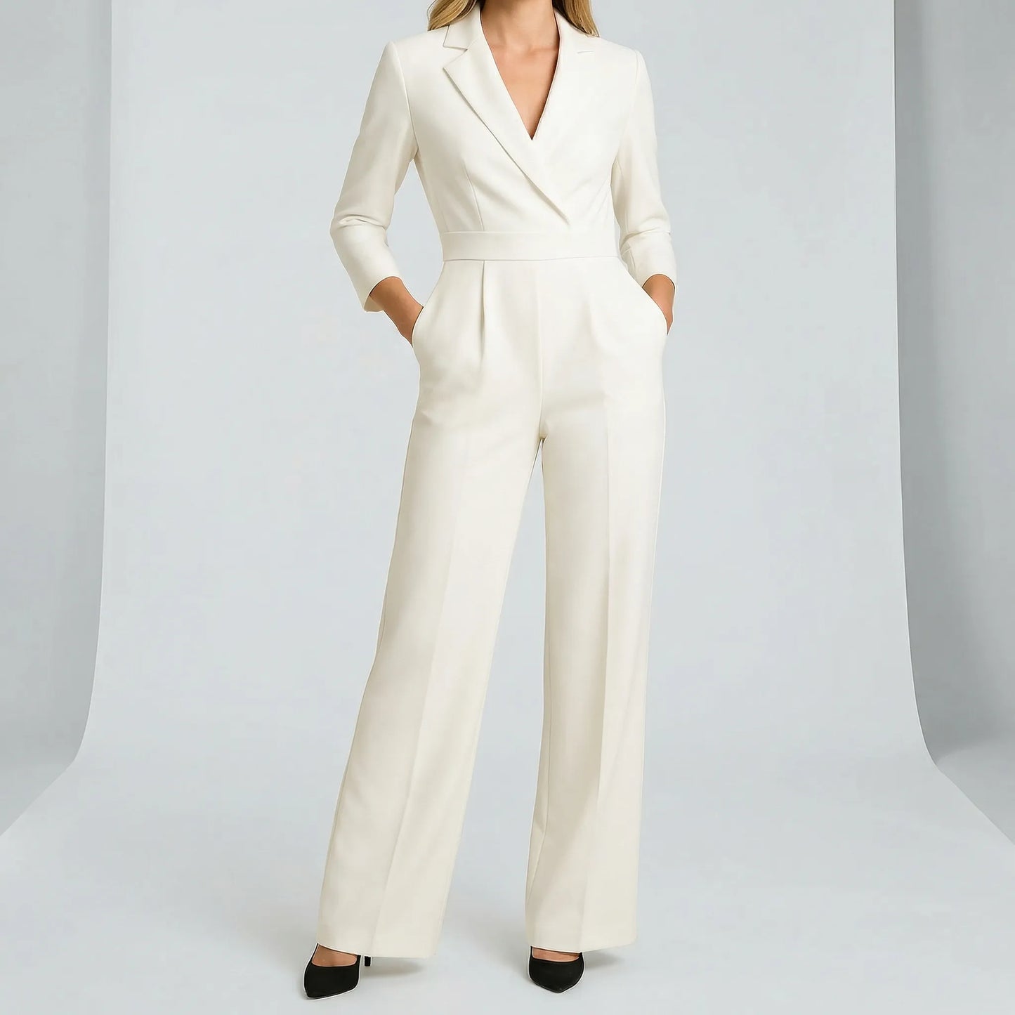 Womens Long Sleeve Jumpsuit With A Tailored Cut - Frederike