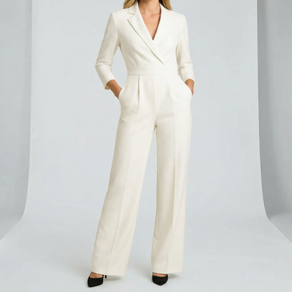Womens Long Sleeve Jumpsuit With A Tailored Cut - Frederike