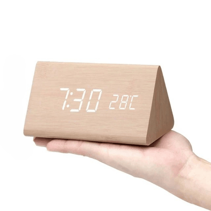 Elegant LED Wood Clock with Voice Control 14