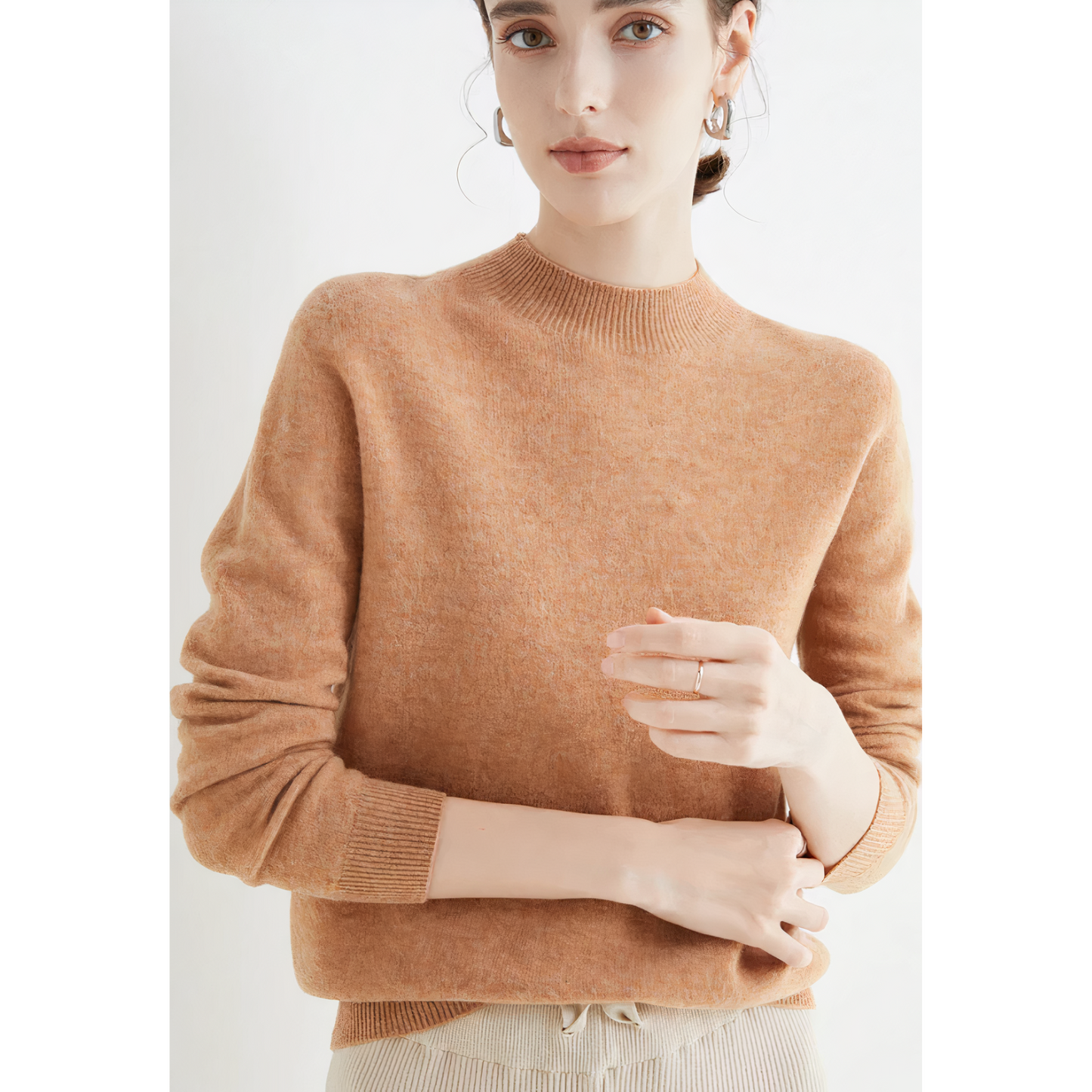 Luxury Knitted Cashmere Sweater for Women - Evelina