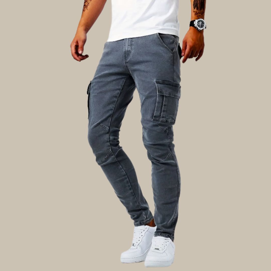 Super-Stretch Cargo Trousers | Arno Men's Cargo Jeans